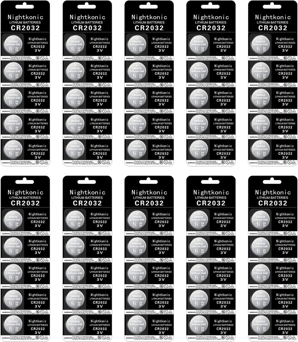 50 pcs Pack - CR2032 3v Lithium Button Cell Coin 2032 Battery | Long-Lasting CR2032 batteries