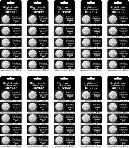 50 pcs Pack - CR2032 3v Lithium Button Cell Coin 2032 Battery | Long-Lasting CR2032 batteries