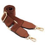 Wide Shoulder Purse Strap Replacement Adjustable Belt Canvas Bag Crossbody Handbag (Leather Buckle-Coffee)