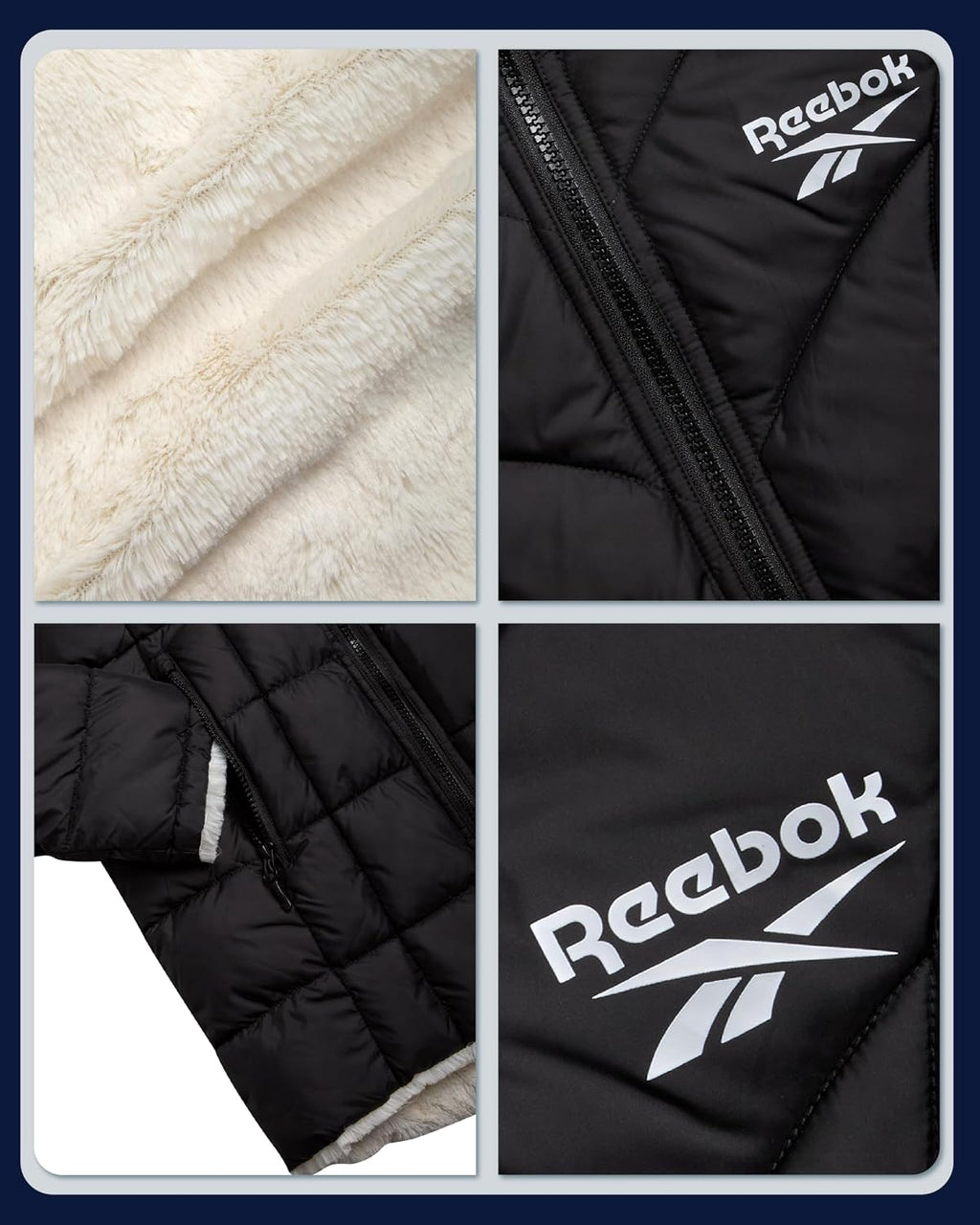 Girls Reversible Puffer Jacket, Fur Lined, Wind & Water Resistant | Two Stylish Looks in One, Soft Faux Interior for