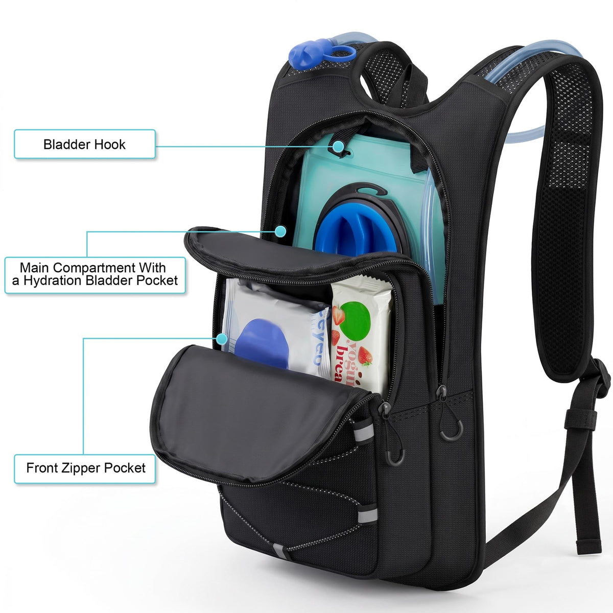 Hiking Backpack with 2L Water Bladder,Hydration Backpack for Running
