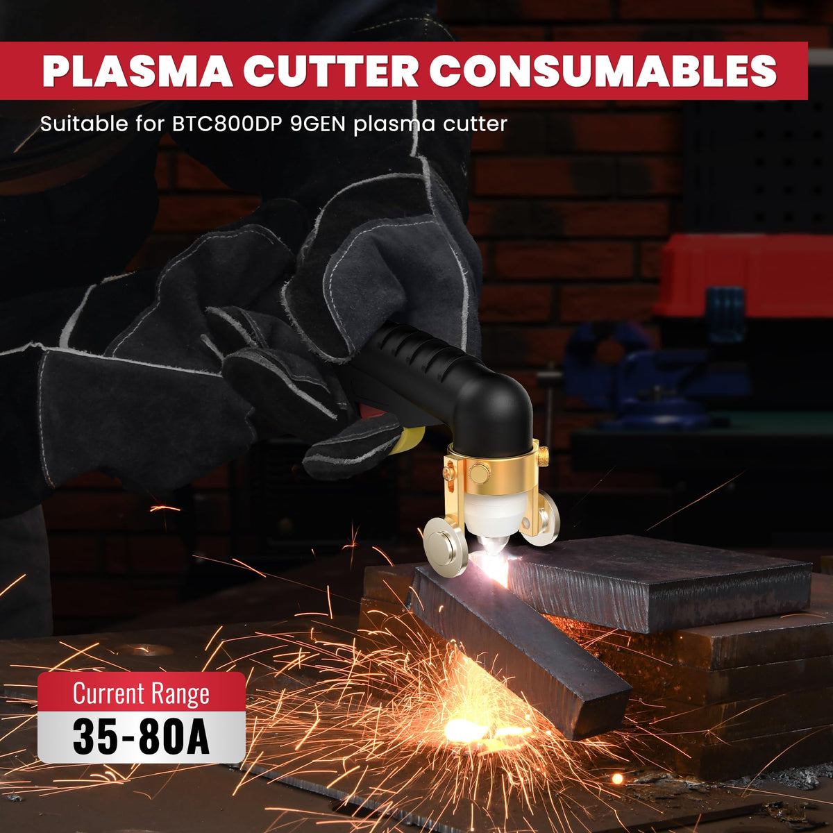 P-80 Plasma Cutter Torch Consumables 24Pcs 1.5mm Cutting Torch Kits