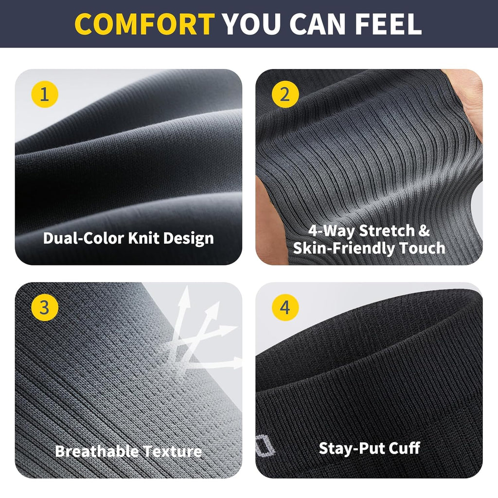 Gradient Calf Compression Sleeves, 20-30 mmHg Medical Footless Compression Socks for Shin Splints, Leg Fatigue