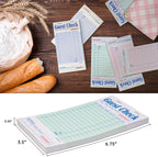 Guest Check Pads for Servers (Assorted-6 pads), 50 Sheets/Pad