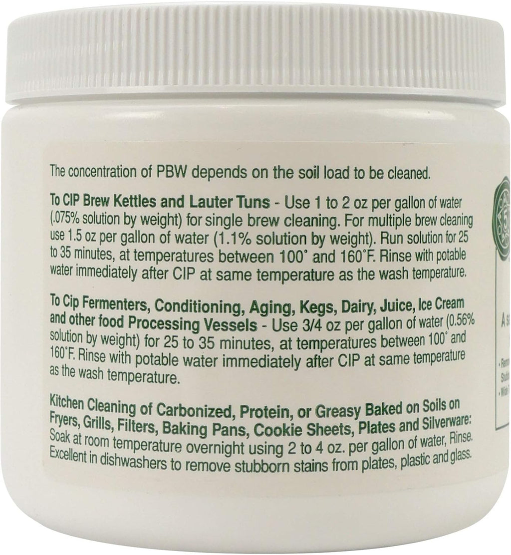 PBW - 1 lbs - Non-Caustic Alkaline Cleaner, White - pbw1