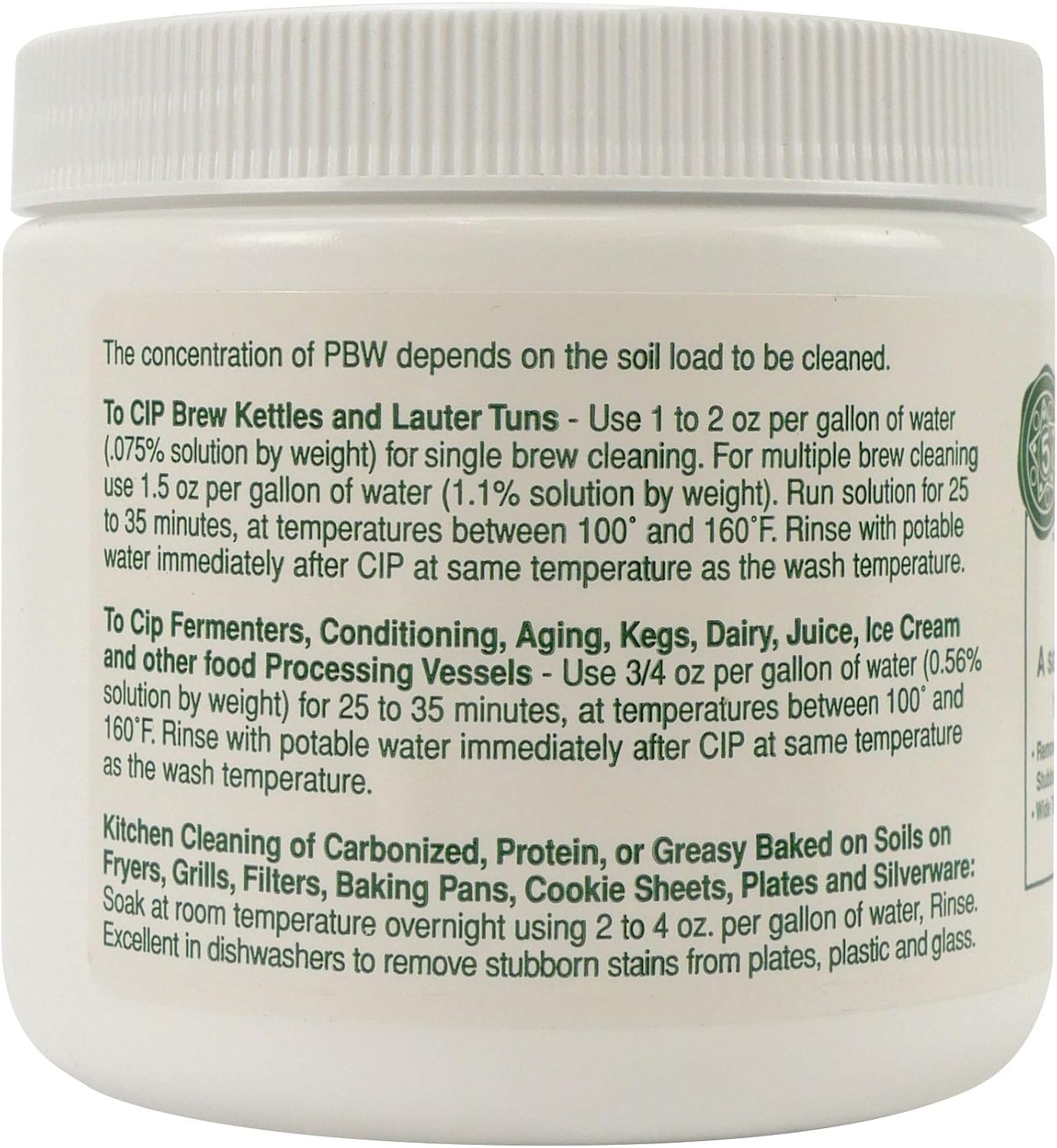 PBW - 1 lbs - Non-Caustic Alkaline Cleaner, White - pbw1