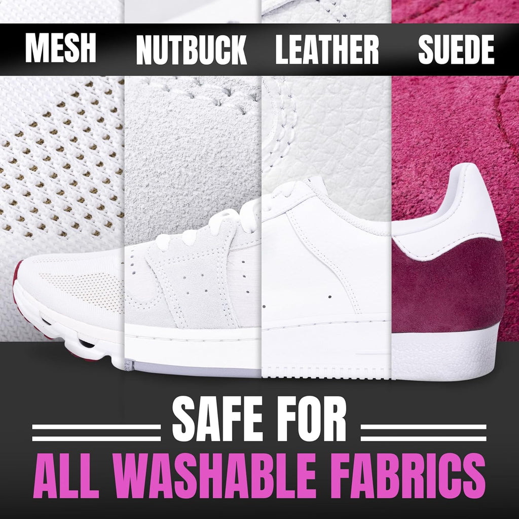 Shoe Cleaner Kit with Bottle and Brush For Fabric Cleaner For Leather, Whites, Suede and Nubuck Sneakers