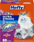 Ultra Strong 13 Gallon Trash Bags, Tall Kitchen Trash Bags 13 Gallon Size, Resist Leaks, Punctures, and Rips