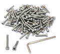 iexcell 100 Pcs #8-32 x 1 Stainless Steel 304 Hex Socket Head Cap Screws Bolts Kit