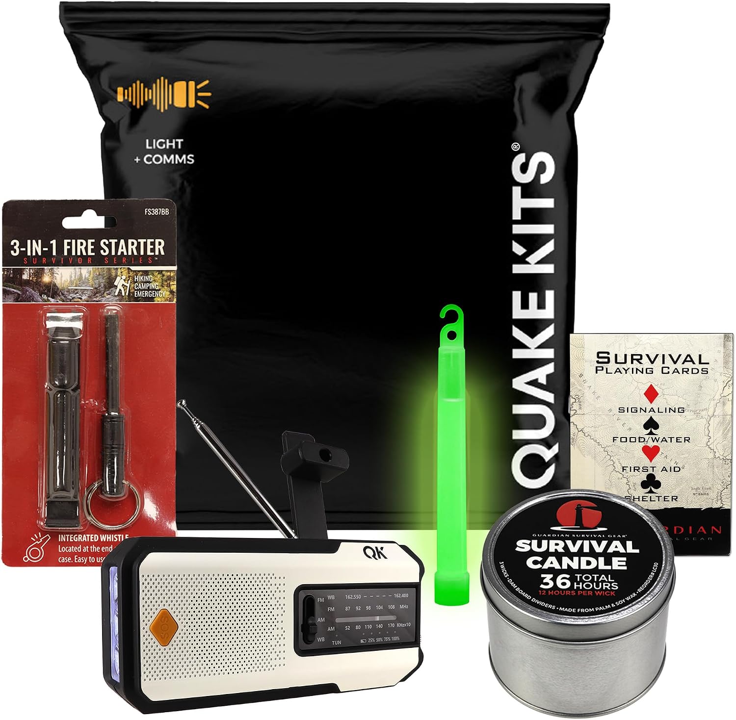 Earthquake Emergency Kit, Go Bag Emergency Backpack, Survival Kits for Disaster Preparedness, 72 Hour Food, First