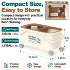 FunClean Compact Mop Bucket Set, 4 Swivel Wheels, 1.5 Gal Capacity, Green