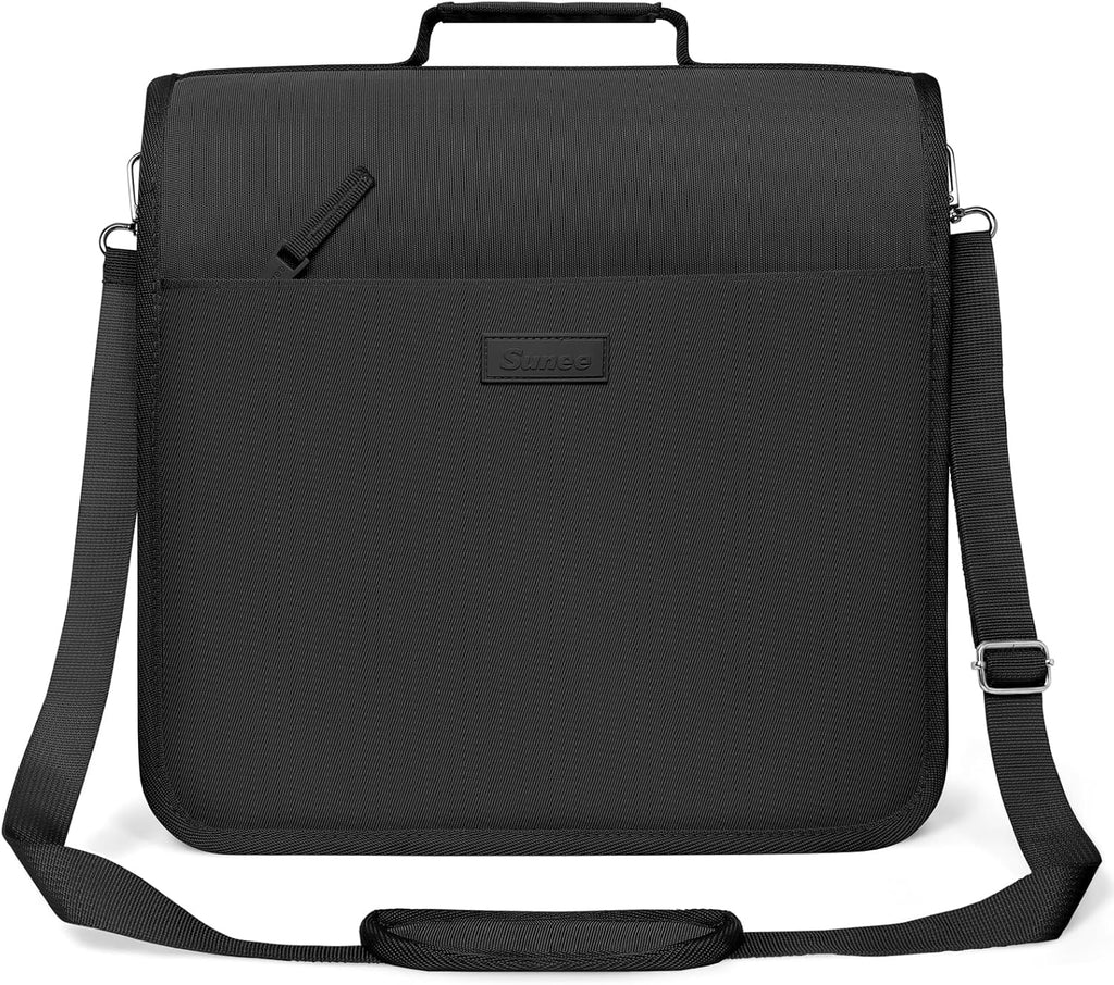 Zipper Binder 3 Ring, 3 Inch O-Ring with Handle and Shoulder Strap, 600-Sheet Capacity, 5-Tab Expanding File Folder