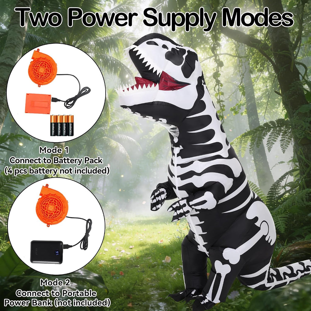 Inflatable Dinosaur Skeleton Costume for Adult Halloween T Rex Skeleton Blow Up costumes Men Women Cosplay Party