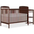 Anna 3-in-1 Full-Size Crib and Changing Table Combo in Espresso, Greenguard Gold Certified, Non-Toxic Finishes