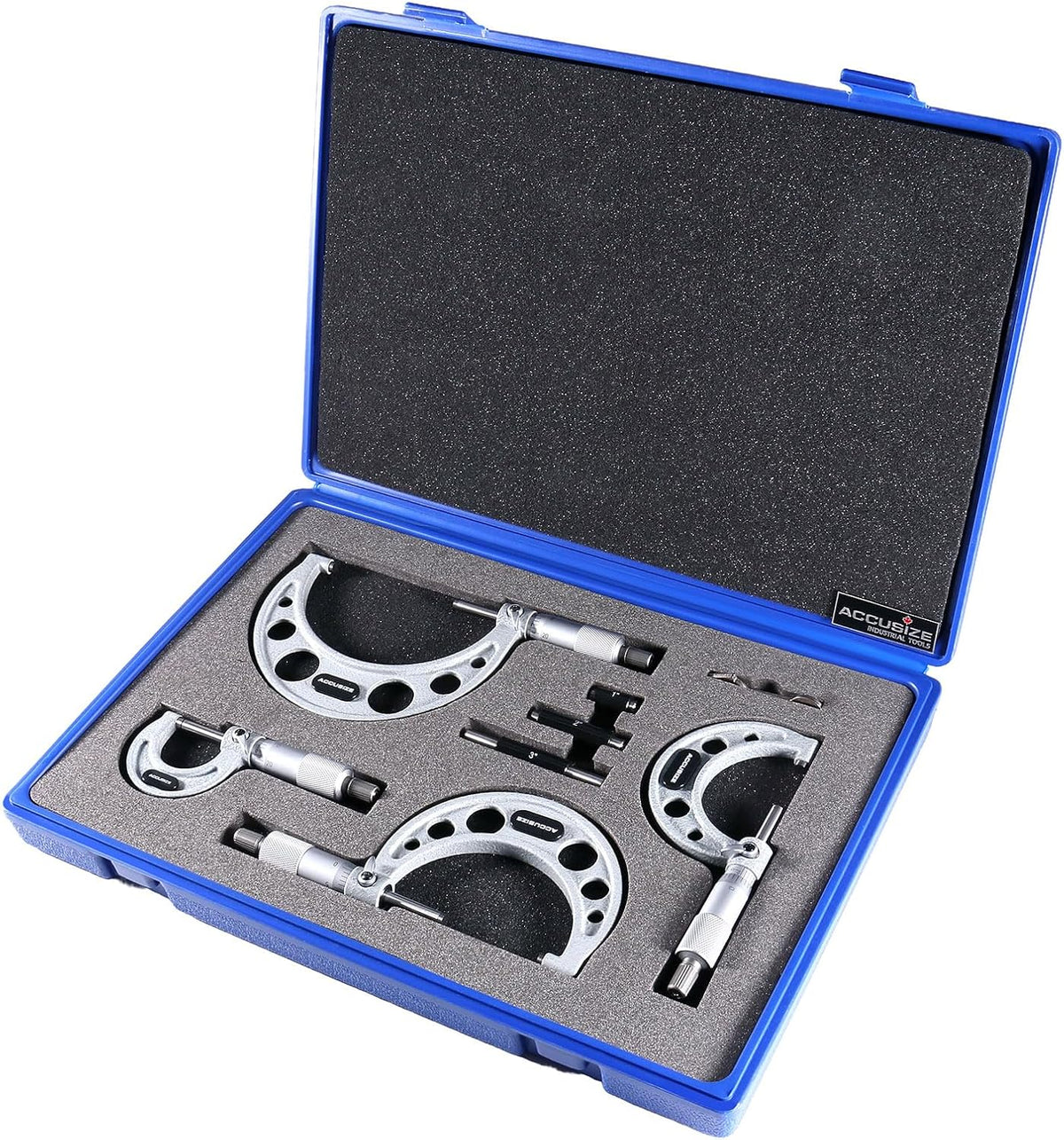 Accusize Outside Micrometer Set, 0-4in x 0.0001in, 4Pc, EG00-0904