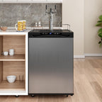KC3000TRIP Full Size Triple Tap Kegerator with Digital Display - Black
