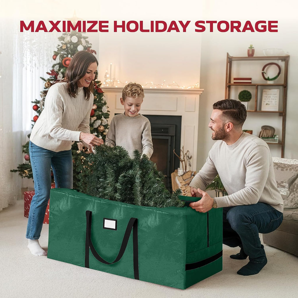 Heavy Duty Christmas Tree Storage Bag – 9 Ft Artificial Christmas Tree Bag - Heavy-Duty Waterproof Material with