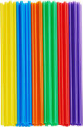 10.02-Inch Long Plastic Straws [200 Count] Disposable Drinking Straws for Cold Beverages, Parties & Events - Assorted
