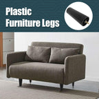 6 Inch Plastic Table Legs, Black Couch Leg, 4 Pcs