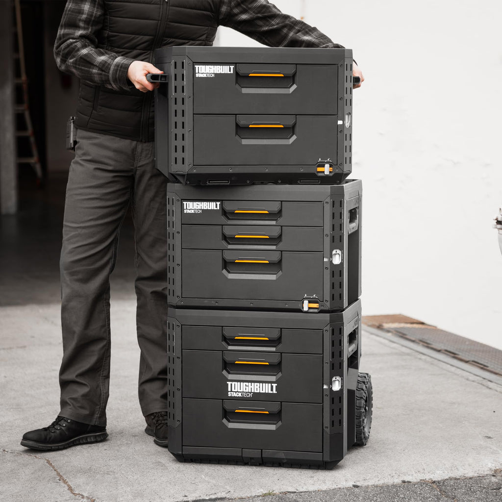 StackTech 3 Drawer Rolling Locking Tool Box, 240 lb Capacity