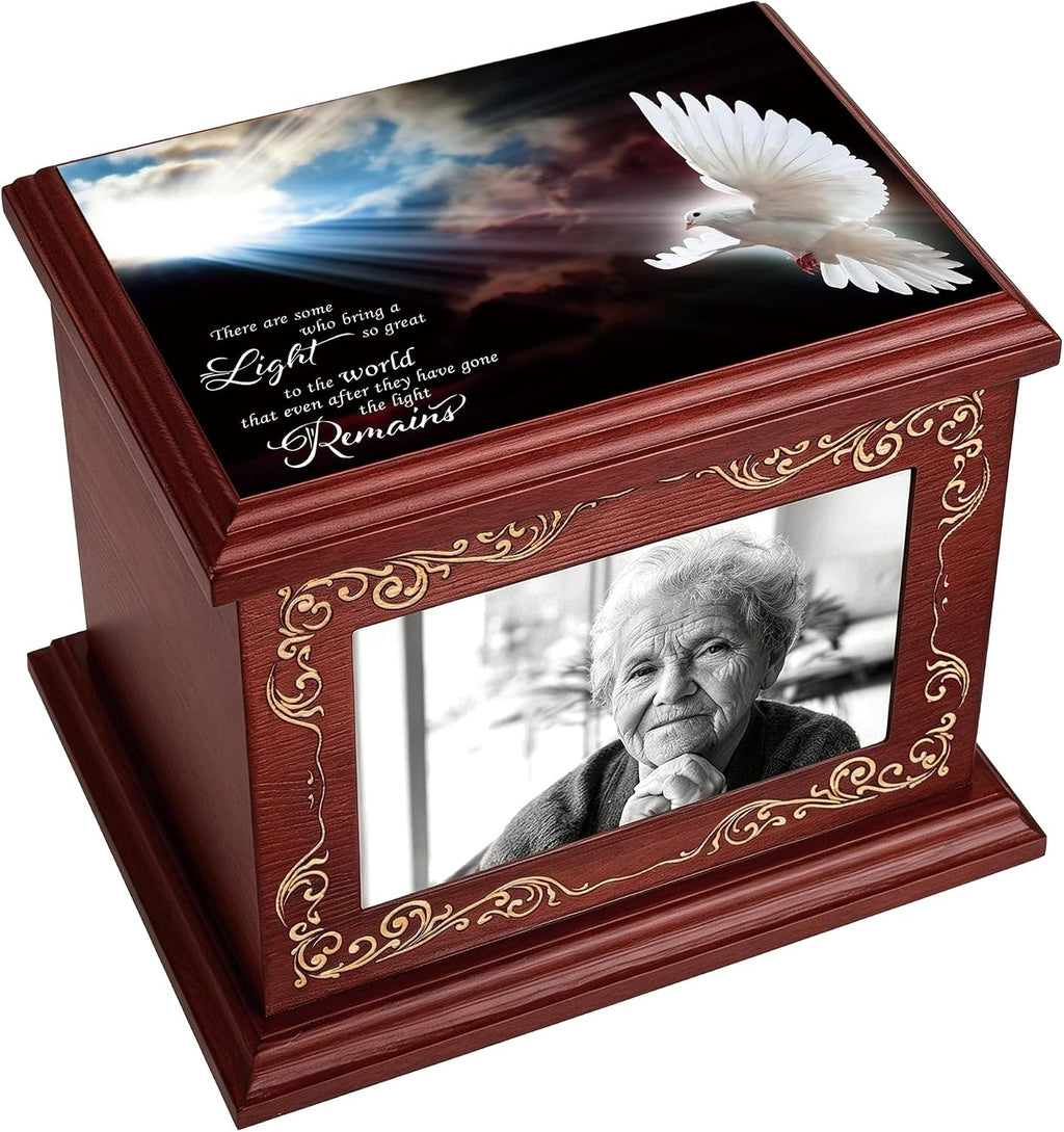 Cremation Urns for Human Ashes Adult Up to 200 IBS with Photo Frame