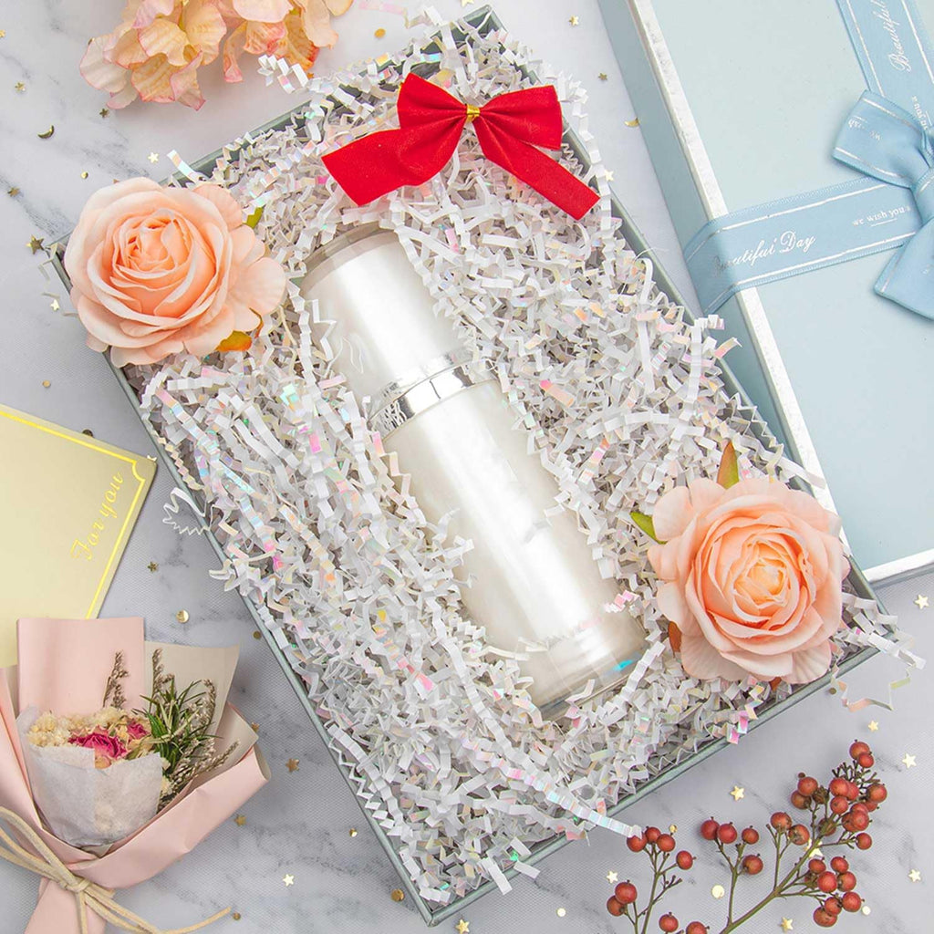 Crinkle Cut Paper Shred Filler Gift Cushion Streamer Diamond White