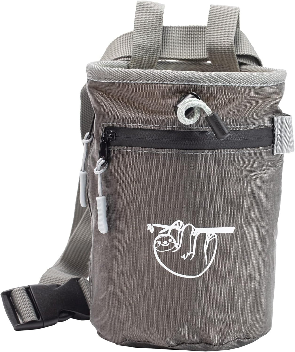 Chalk Bag for Rock Climbing, Climbing Chalk Bag for Bouldering with 2 Large Zipper Storage Pockets, Premium Gym Chalk