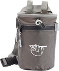 Chalk Bag for Rock Climbing, Climbing Chalk Bag for Bouldering with 2 Large Zipper Storage Pockets, Premium Gym Chalk