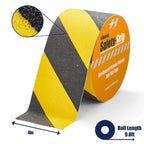 Standard Black/Yellow Hazard Anti Slip Grip Tape (4" x 60ft)