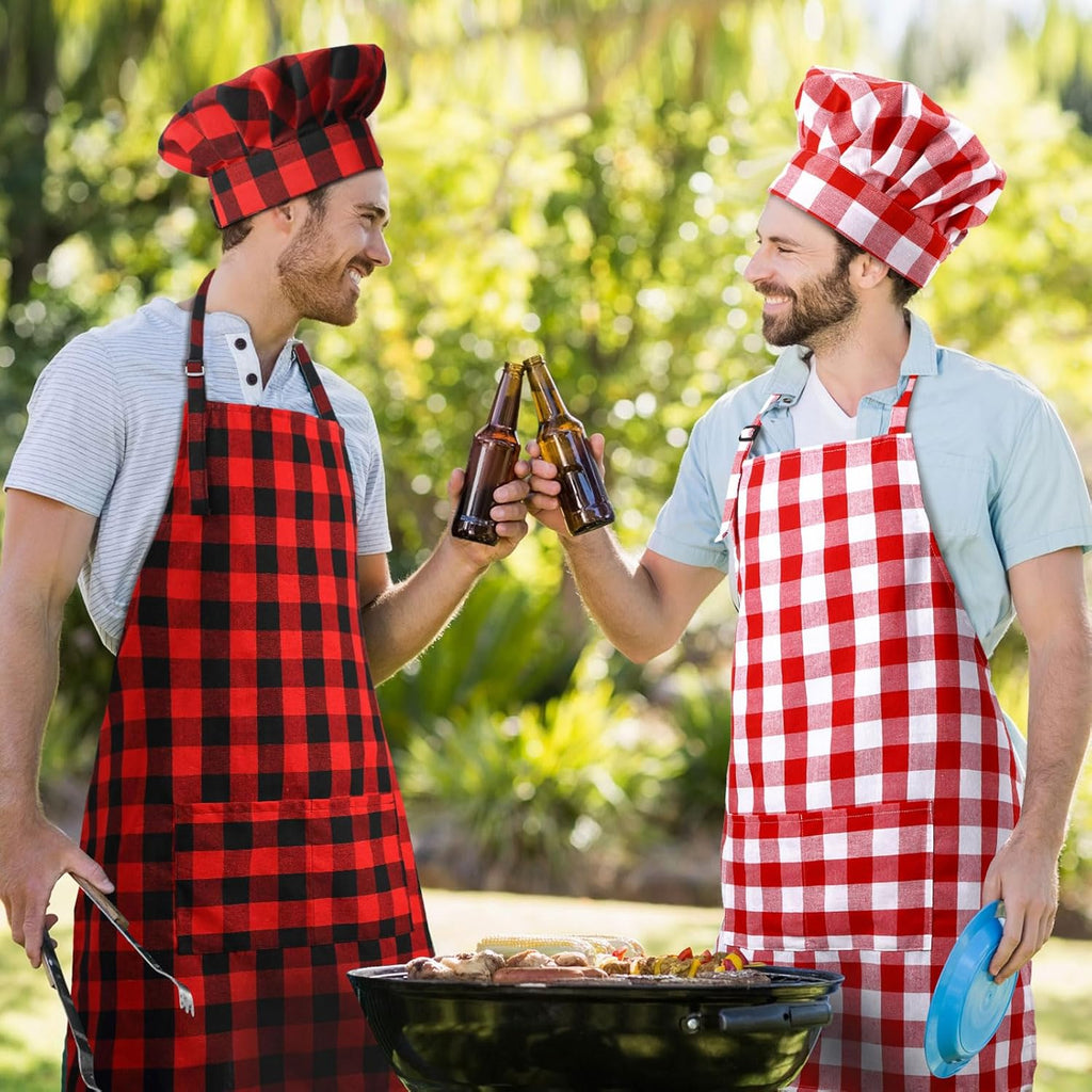 2 Pcs Chef Hat Apron Chef Costume for Women Men Adult