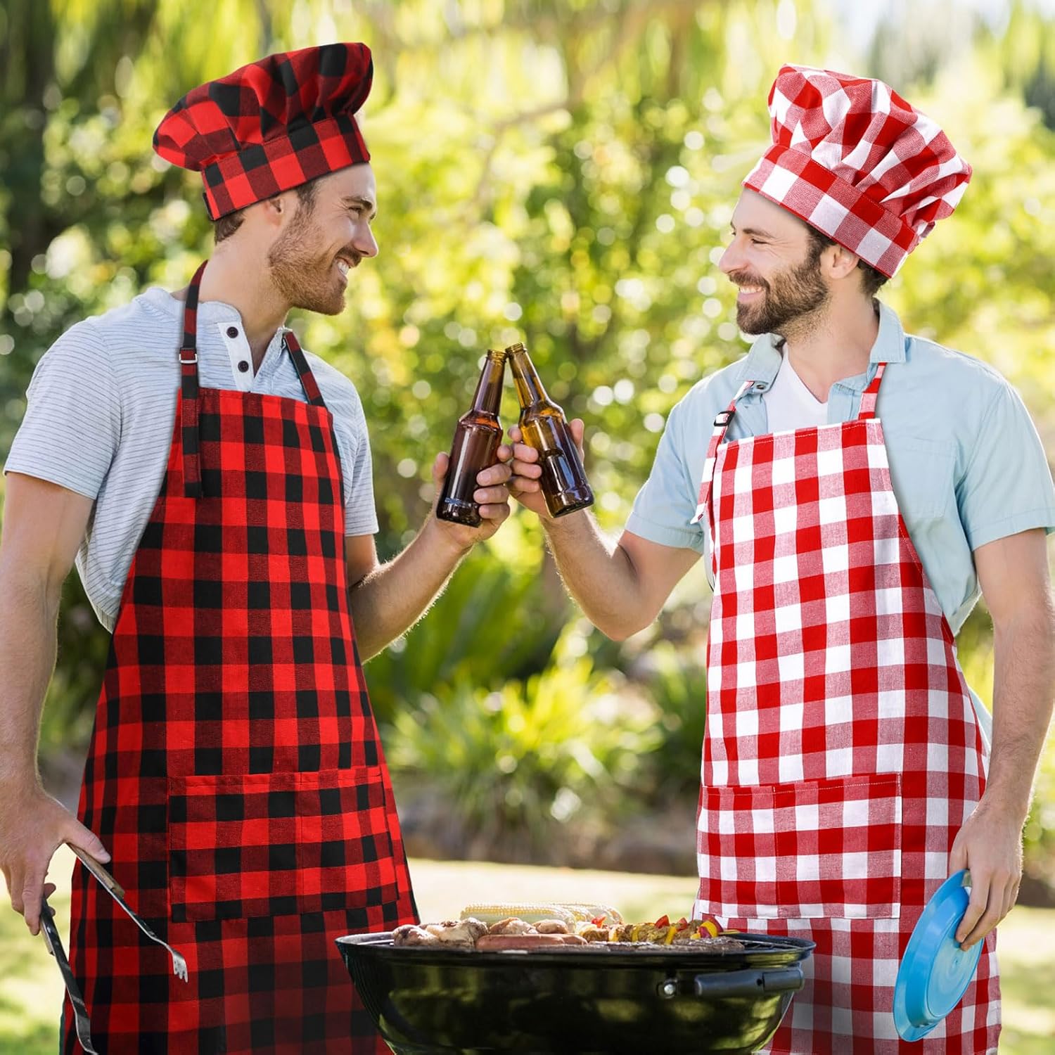2 Pcs Chef Hat Apron Chef Costume for Women Men Adult