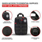 Rip Away MOLLE IFAK Pouch with Quick-Grab Handle-First Aid Kit Trauma Medical Bag-Durable 600D Polyester Emergency
