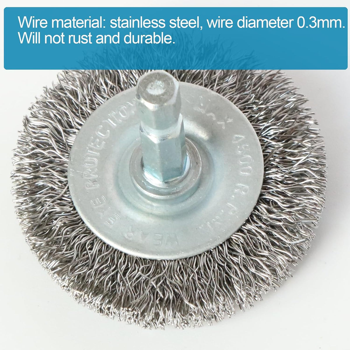 10pcs 2" Stainless Steel Wire Wheel Brushes Kit for Drill with 1/4-Inch Hex Shank