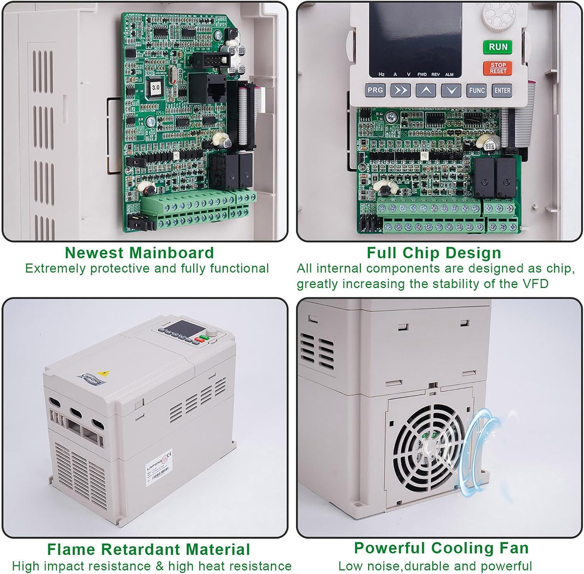 AC 220V/2.2KW 3HP Variable Frequency Drive,10A VFD Inverter Single Phase to 3 Phase Converter,Used on ≤3HP(2.2kW) 10Amps 200-230V 3-Phase Motor