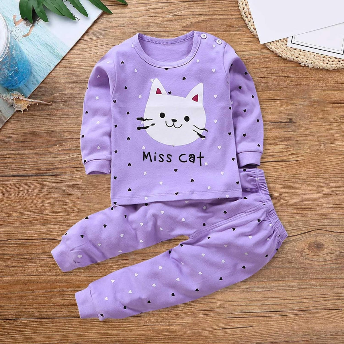 Toddler Baby Girls Cotton Tops Pants Sets Cute Animal Graphic Pullover Sweater Trousers Fall Winter Outfits Warm Comfy
