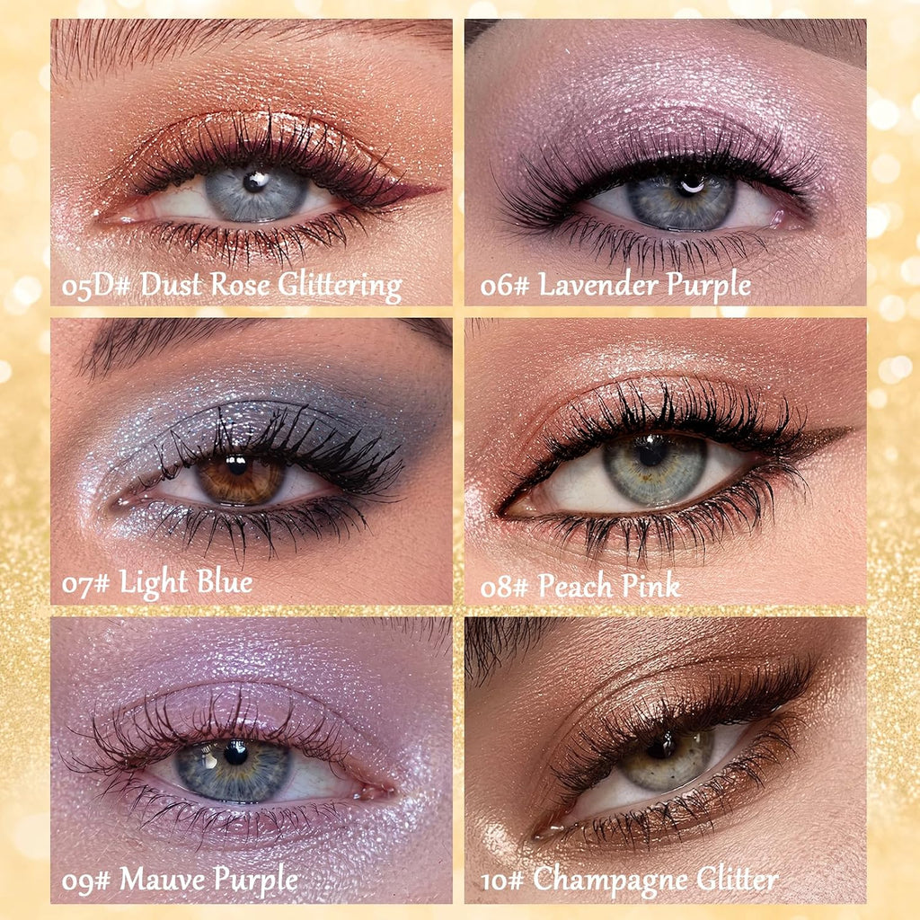 3 Color Matte Gradient Glitter Eyeshadow Stick Cream Shimmer Eye Shadow, 07