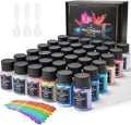 Mica Powder, 36 Colors (10g), Pigment for Epoxy Resin, Soap, Bath Bomb | Complies with ASTM D-4236| For Lip Gloss