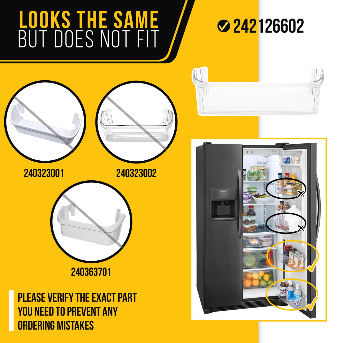 Fridge Refrigerator Shelf for Frigidaire FFSS2615TP2