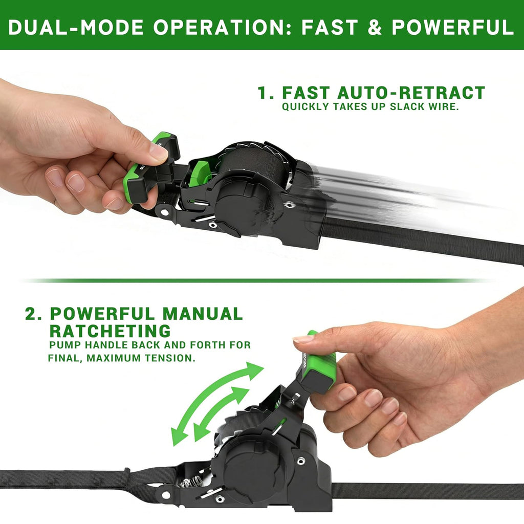 Fence Wire Stretcher Tool, Heavy Duty Barbed Wire Fence Stretcher, Dual-Mode Retractable Ratchet Wire Puller &
