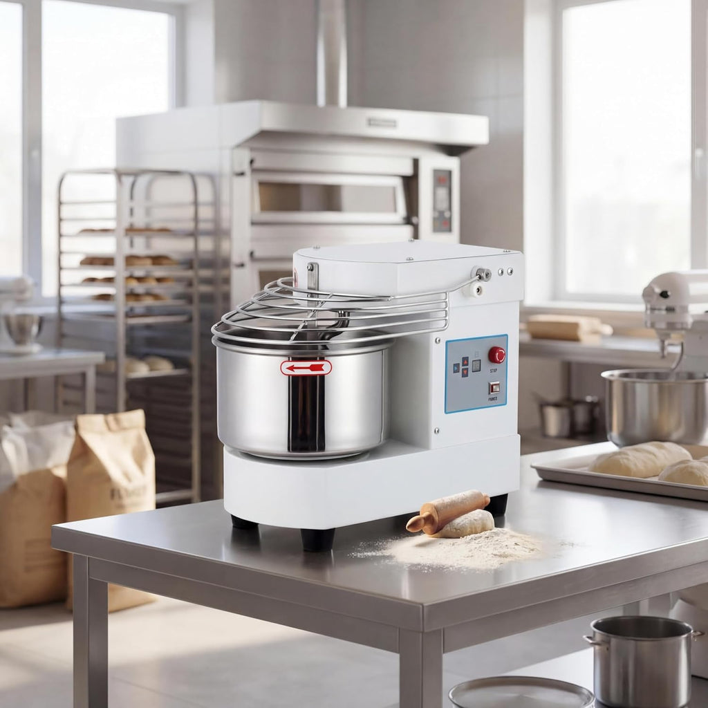 10.5 Qt Commercial Stand Mixer, 650W Touch Screen Control with Timer & Safety Shield, Dual Rotating Dough Machine