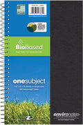 Environotes Recycled Notebook, 70 Sheets, 9.5" x 6", College Ruled, 1 Subject Notebook, Assorted Earthtone Cover Colors