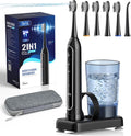 Electric Toothbrush with Water Flosser Combo, 2-in-1 Flosses and Sonic Toothbrush, Flossing Toothbrush for Adults