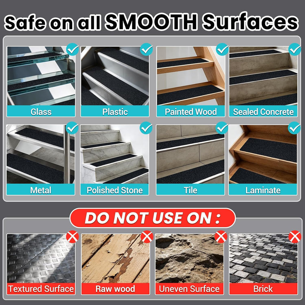 Anti Slip Tape 4" x 42' - Heavy-Duty Outdoor Grip Tape for Stairs