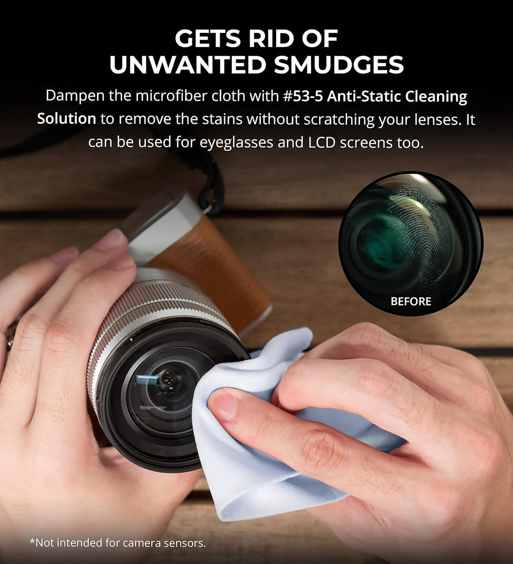 Camera Cleaning Kit with Mini-Air Blower and Dual-Sided Lens Pen for DSLR, SLR, Mirrorless Digicam - Compatible with