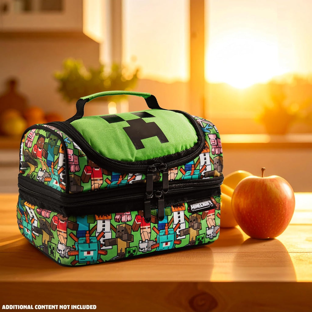 Insulated Lunch Bag for Kids Creeper Lunchbox for Boys School Supplies Food Carrier Snacks Picnic Beach Days Travel