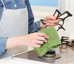 Kitchen Bar Mops, Pack of 12, 16x19 in, 100% Cotton, Green