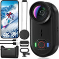 4K Mini Body Action Cameras POV Body Cam, 64GB Sports Camera with Audio Video Recording, Portable WiFi Magnetic