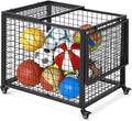 Ball Cart, Basketball Storage with Wheels | Large Storage Capacity, Reinforced Steel Frame, Upgraded Lockable Wheels