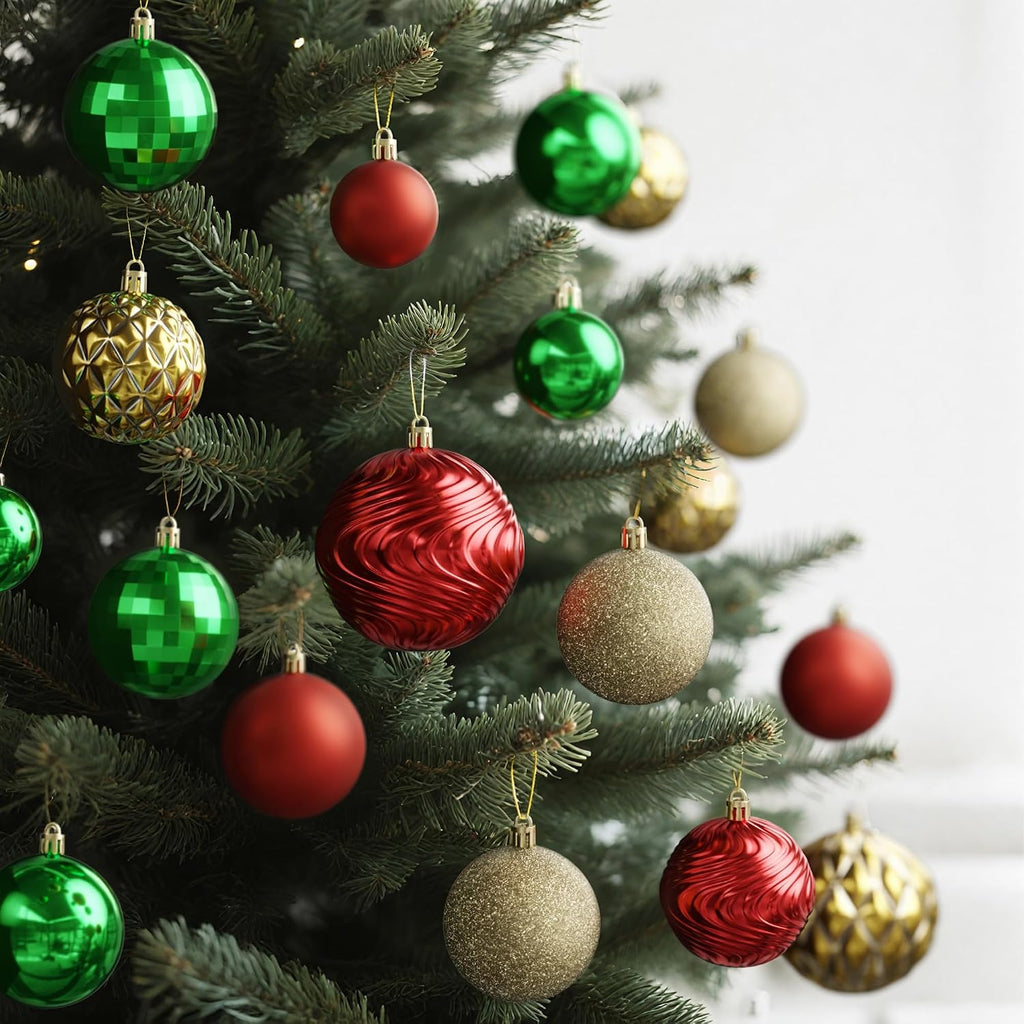 Christmas Tree Ornaments - 36 PCS Shatterproof Christmas Ball Ornaments Set for Holiday, Wreath & Party Decorations