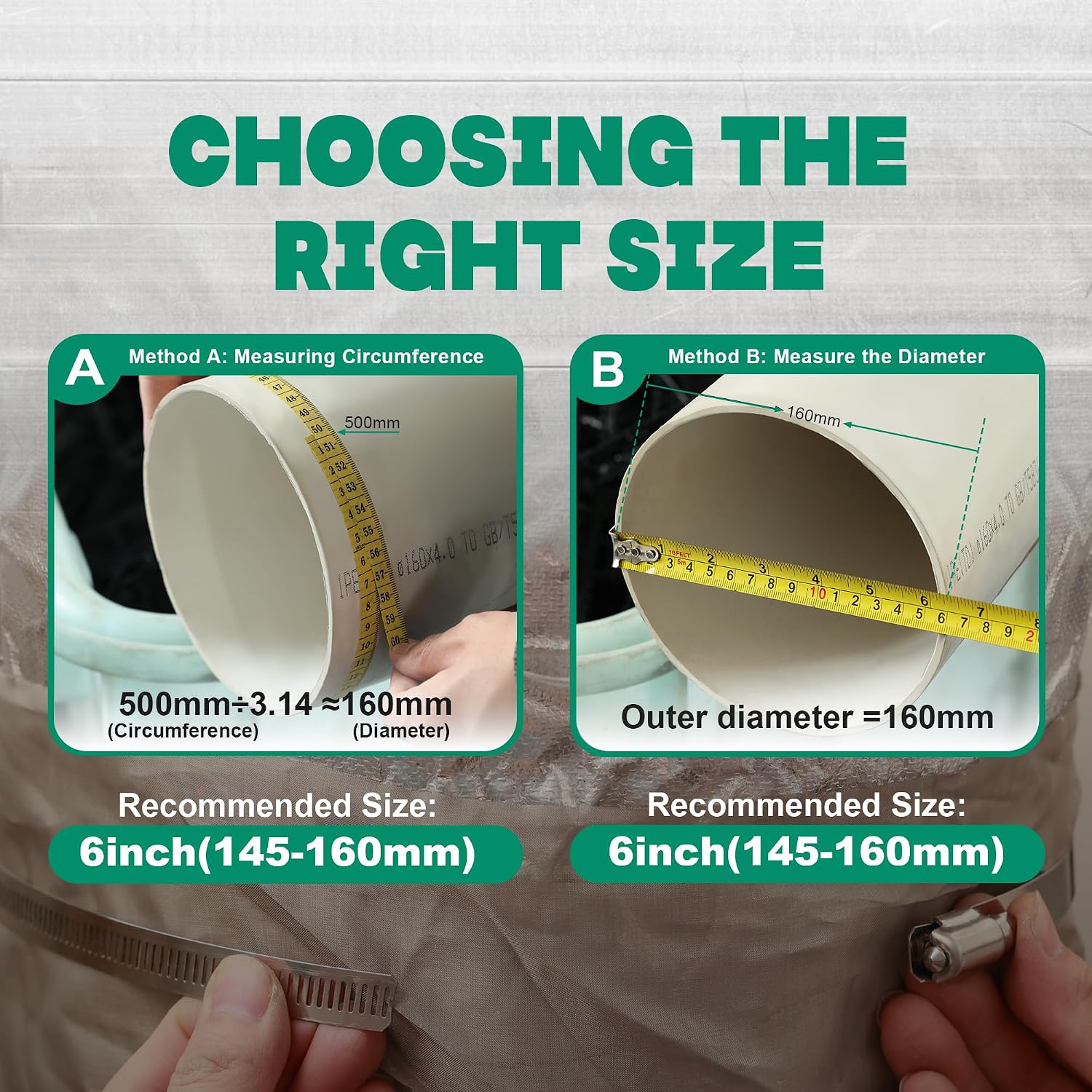2.5 Inch Hose Clamps, Adjustable 1-13/16"-2-3/4"(46-70mm), 10 PCS | 304 Stainless Steel, Rust Resistant, Large Worm